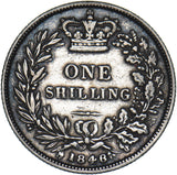 1848 Shilling (8 Over 6) - Victoria British Silver Coin - Nice