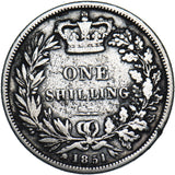 1851 Shilling - Victoria British Silver Coin