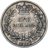 1857 Shilling - Victoria British Silver Coin