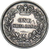 1859 Shilling - Victoria British Silver Coin - Nice