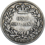 1861 Shilling - Victoria British Silver Coin