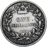 1868 Shilling (Die no. 4) - Victoria British Silver Coin