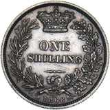 1868 Shilling (Die no. 36) - Victoria British Silver Coin - Very Nice