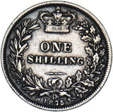 1875 Shilling (Die no. 14) - Victoria British Silver Coin