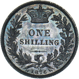 1876 Shilling (Die no. 32) - Victoria British Silver Coin - Very Nice