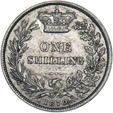 1879 Shilling (Very Rare Dies 7B) - Victoria British Silver Coin - Nice