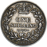 1884 Shilling - Victoria British Silver Coin - Nice