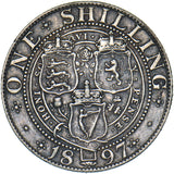 1897 Shilling - Victoria British Silver Coin - Nice