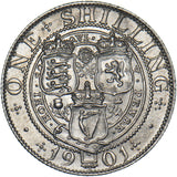 1901 Shilling - Victoria British Silver Coin - Very Nice