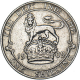 1909 Shilling - Edward VII British Silver Coin