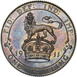 1911 Proof Shilling - George V British Silver Coin - Superb