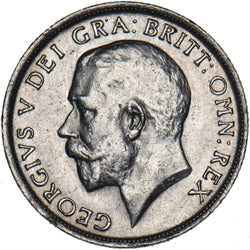 1918 Shilling - George V British Silver Coin - Very Nice