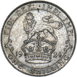 1924 Shilling - George V British Silver Coin - Very Nice