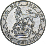 1924 Shilling - George V British Silver Coin - Very Nice