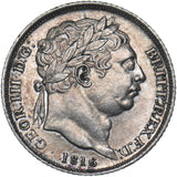 1816 Sixpence - George III British Silver Coin - Very Nice