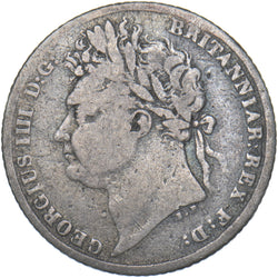 1821 Sixpence - George IV British Silver Coin