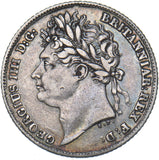 1824 Sixpence - George IV British Silver Coin - Nice