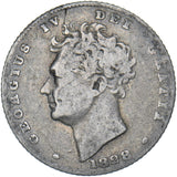 1828 Sixpence - George IV British Silver Coin