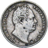 1837 Sixpence - William IV British Silver Coin - Nice