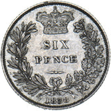 1838 Sixpence - Victoria British Silver Coin - Very Nice