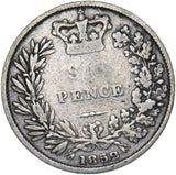 1852 Sixpence - Victoria British Silver Coin