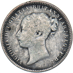 1868 Sixpence (Die no. 1) - Victoria British Silver Coin