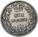 1874 Sixpence (Die no. 54) - Victoria British Silver Coin