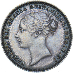 1877 Sixpence - Victoria British Silver Coin - Very Nice