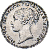 1878 Sixpence (Die no. 39) - Victoria British Silver Coin - Very Nice