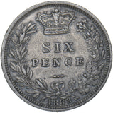 1883 Sixpence - Victoria British Silver Coin