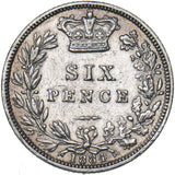 1884 Sixpence - Victoria British Silver Coin