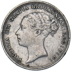 1885 Sixpence - Victoria British Silver Coin - Nice