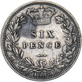 1885 Sixpence - Victoria British Silver Coin - Nice