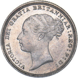 1886 Sixpence - Victoria British Silver Coin - Superb