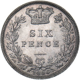 1886 Sixpence - Victoria British Silver Coin - Superb