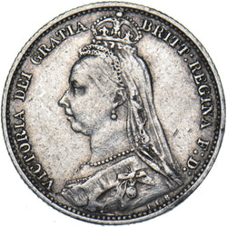 1890 Sixpence - Victoria British Silver Coin