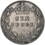 1898 Sixpence - Victoria British Silver Coin - Nice