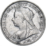 1900 Sixpence - Victoria British Silver Coin