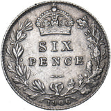 1906 Sixpence - Edward VII British Silver Coin - Very Nice