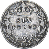 1906 Sixpence - Edward VII British Silver Coin