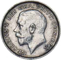 1915 Sixpence - George V British Silver Coin - Nice