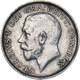 1915 Sixpence - George V British Silver Coin - Nice