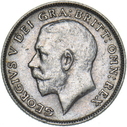 1918 Sixpence - George V British Silver Coin - Nice