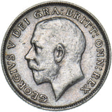 1918 Sixpence - George V British Silver Coin - Nice