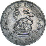 1920 Sixpence - George V British Silver Coin - Very Nice