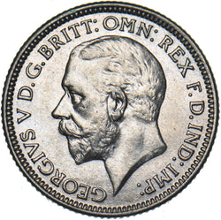 1928 Sixpence - George V British Silver Coin - Very Nice