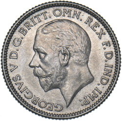 1929 Sixpence - George V British Silver Coin - Superb