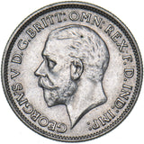 1933 Sixpence - George V British Silver Coin - Very Nice