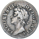 1687 Maundy Fourpence (7 Over 6) - James II British Silver Coin - Nice