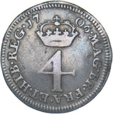 1706 Maundy Fourpence - Anne British Silver Coin